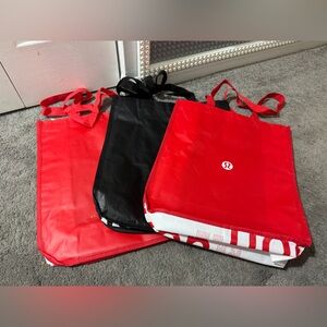 Lululemon Red and Black Bags